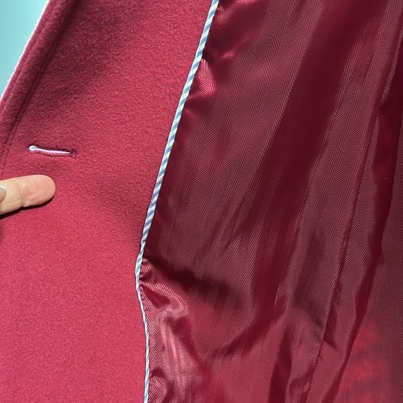 Lands End beautiful cherry wool middle coat - Picture 9 of 10